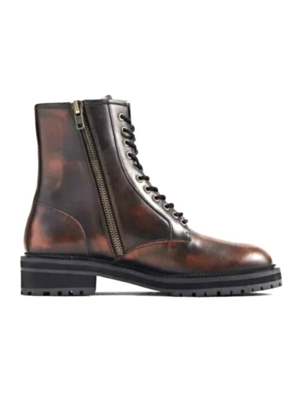 Urban Outfitters brown burnished combat boots